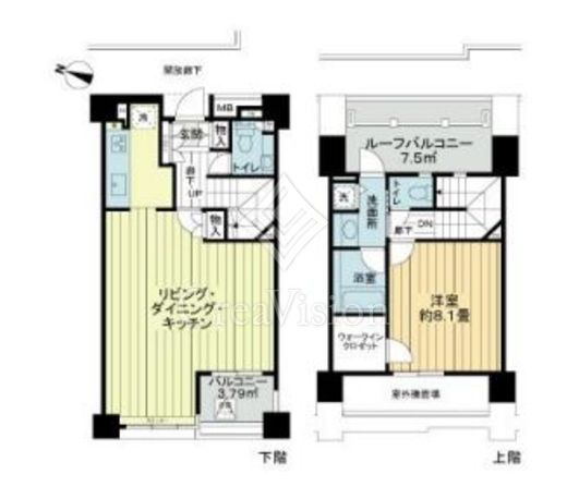 パークノヴァ乃木坂　402号室　間取り