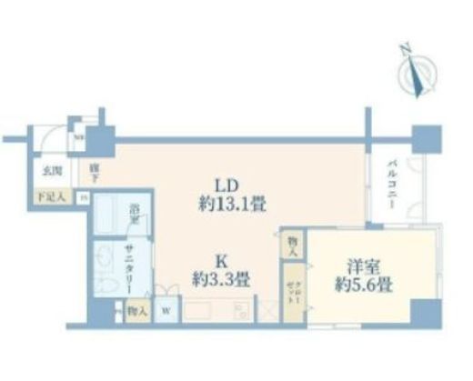 朝日サテライト六本木　403号室　間取り