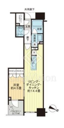 プラウド千代田淡路町　705号室　間取り