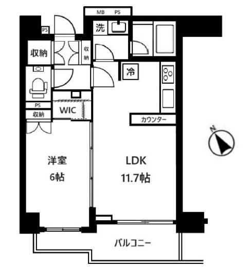 パークハウス代々木公園アーバンス　303号室　間取り