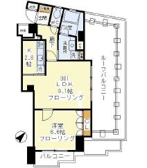 ファインクレスト上目黒　301号室　間取り