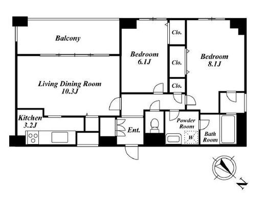 ISハイツ　1104号室　間取り