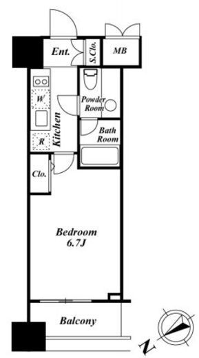 KDXレジデンス戸越　205号室　間取り