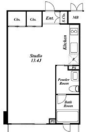 KDXレジデンス戸越　809号室　間取り
