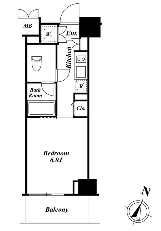 KDXレジデンス品川シーサイド　408号室　間取り
