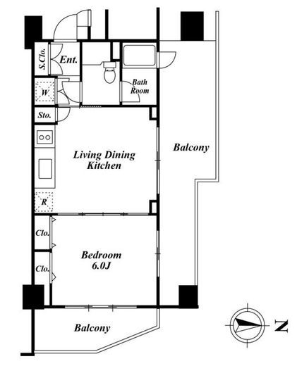 KDXレジデンス品川シーサイド　712号室　間取り