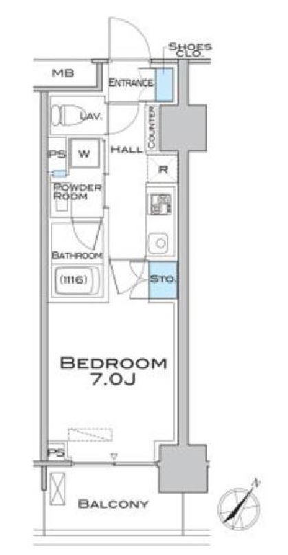 MFPRコート武蔵小山　1204号室　間取り