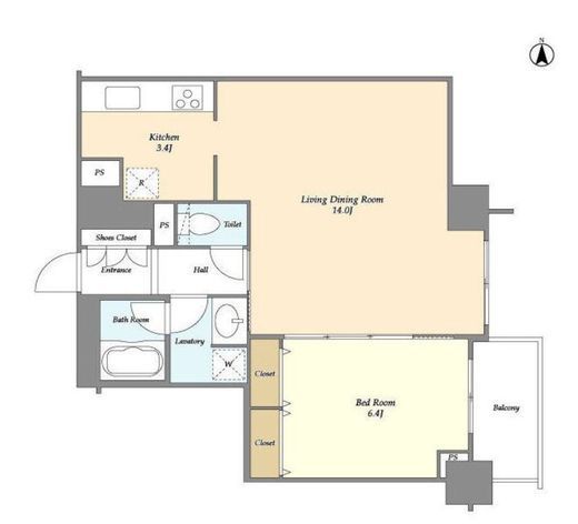 MG目黒駅前　1005号室　間取り