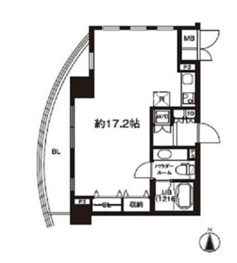 MG目黒駅前　1206号室　間取り
