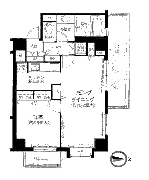 MG目黒駅前　1209号室　間取り