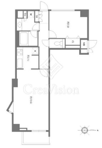 MG目黒駅前　1302号室　間取り