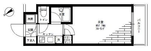 パレステュディオ渋谷イースト　208号室　間取り