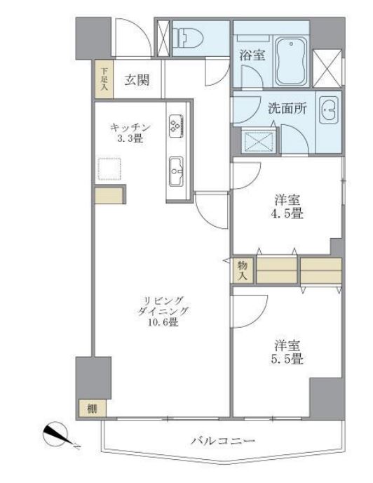 ウヴラージュ広尾　404号室　間取り