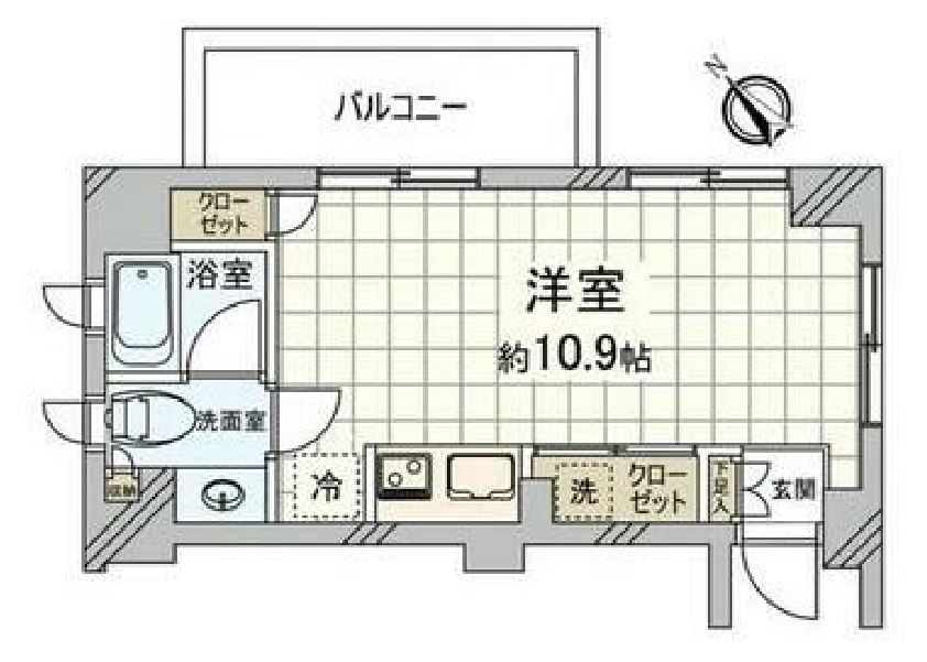 ゼクシア市谷台　801号室　間取り