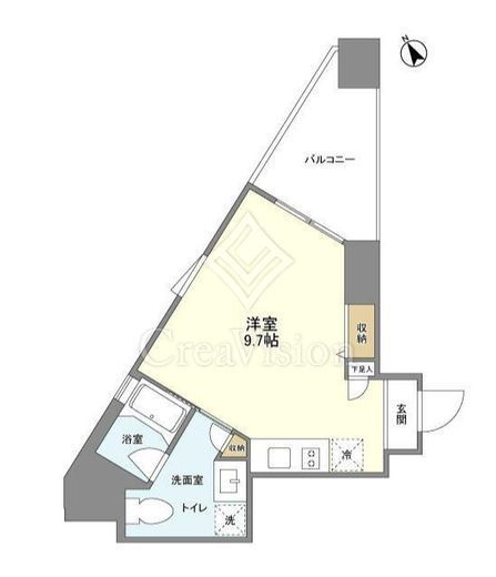 LaSante池田山　601号室　間取り