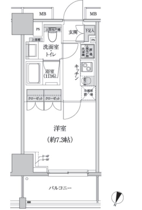 パークハビオ渋谷本町レジデンス　402号室　間取り