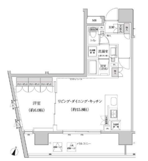 パークハビオ渋谷本町レジデンス　314号室　間取り