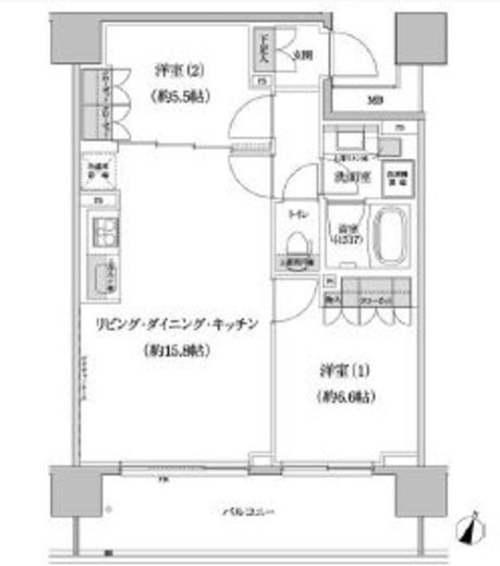 パークハビオ渋谷本町レジデンス　316号室　間取り