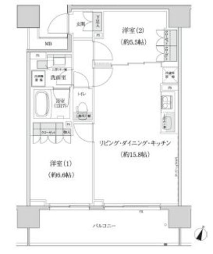 パークハビオ渋谷本町レジデンス　419号室　間取り