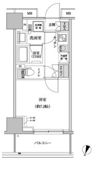 パークハビオ渋谷本町レジデンス　710号室　間取り