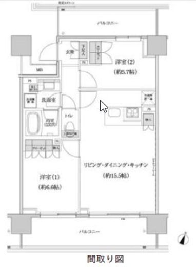 パークハビオ渋谷本町レジデンス　918号室　間取り