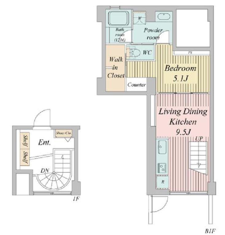 プライムアーバン目黒三田　111号室　間取り