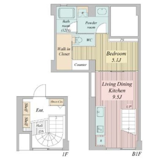 プライムアーバン目黒三田　111号室　間取り