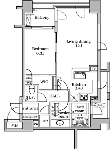 レジディア代官山　604号室　間取り