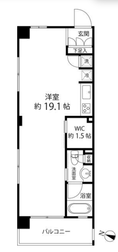 レガリア都立大レジデンス　204号室　間取り
