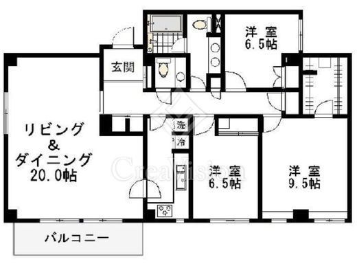 アーケディアヒルズ　304号室　間取り