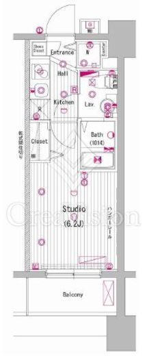 グランド・ガーラ代々木参宮橋　705号室　間取り