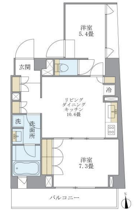 ルフォンプログレ学芸大学　205号室　間取り