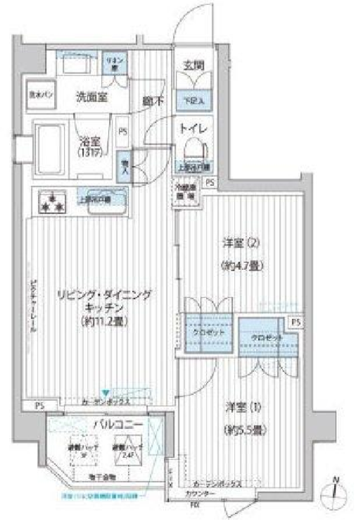 カスタリア目黒平町　204号室　間取り