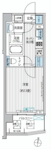 カスタリア目黒平町　502号室　間取り
