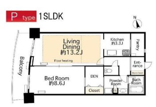 アートヴィレッジ大崎ビュータワー　1611号室　間取り