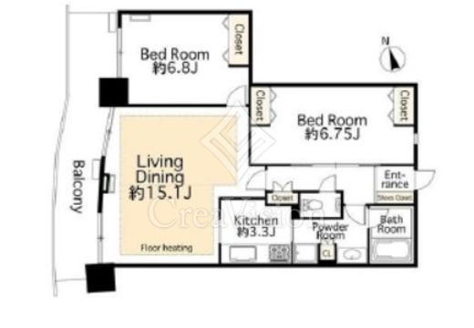 アートヴィレッジ大崎ビュータワー　511号室　間取り