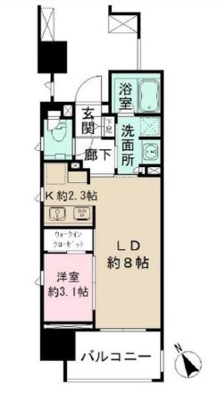 グランスイート四谷二丁目レジデンス　501号室　間取り