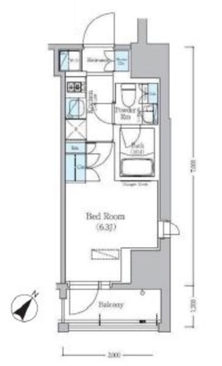 アーバネックス旗の台　302号室　間取り