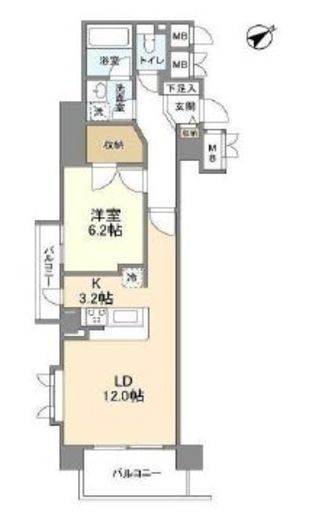 アーマックス大井町　1207号室　間取り