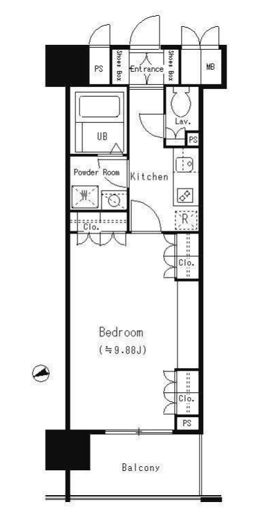 アーレア戸越公園　1106号室　間取り
