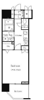 アーレア戸越公園　1202号室　間取り
