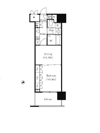 アーレア戸越公園　805号室　間取り