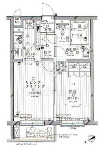ダイナシティ市谷仲之町　304号室　間取り