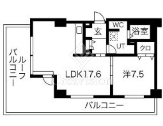 アクティ目黒駅前 1号棟　1002号室　間取り