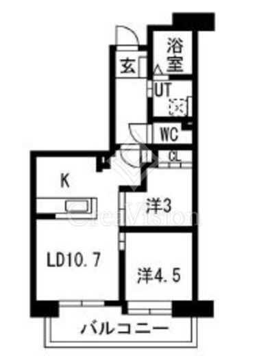 アクティ目黒駅前 1号棟　321号室　間取り