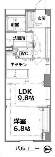 アクティ目黒駅前 1号棟　402号室　間取り