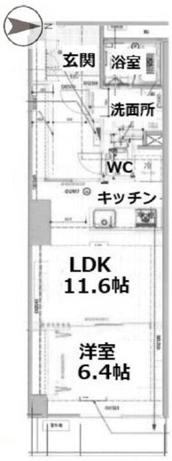 アクティ目黒駅前 1号棟　606号室　間取り
