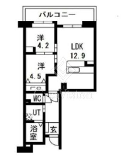 アクティ目黒駅前 1号棟　816号室　間取り
