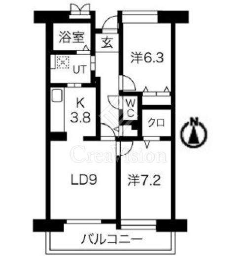 アクティ目黒駅前 1号棟　912号室　間取り