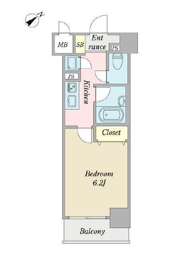 プロシード都立大学　903号室　間取り